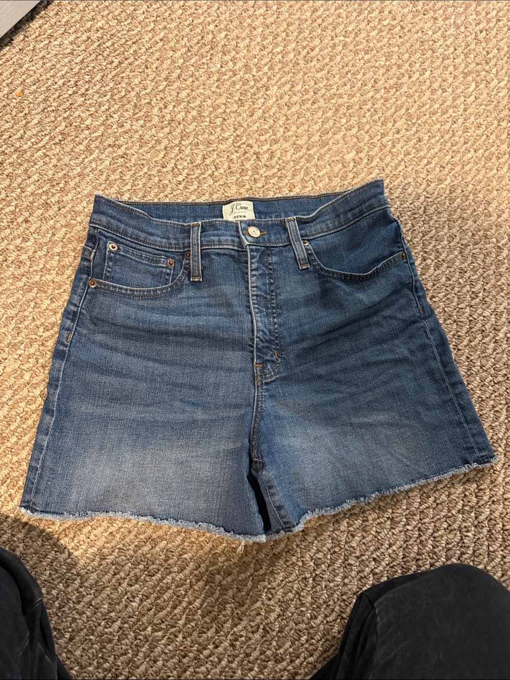 J. Crew Blue Denim High-Rise Jean Shorts